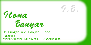 ilona banyar business card