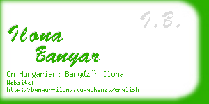 ilona banyar business card